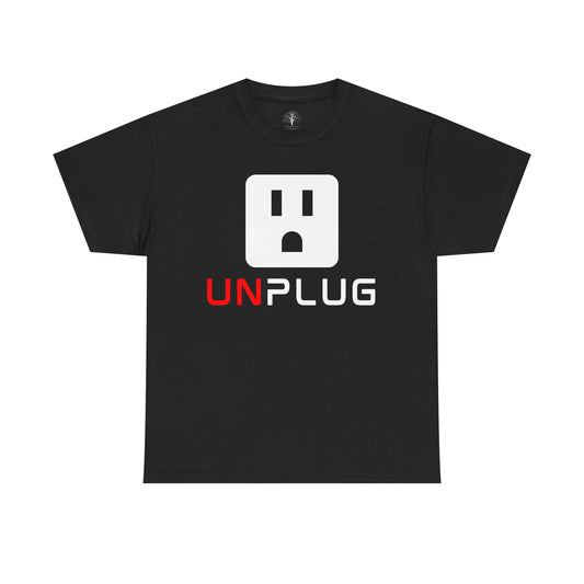 Unplug, Unisex Heavy Cotton Tee